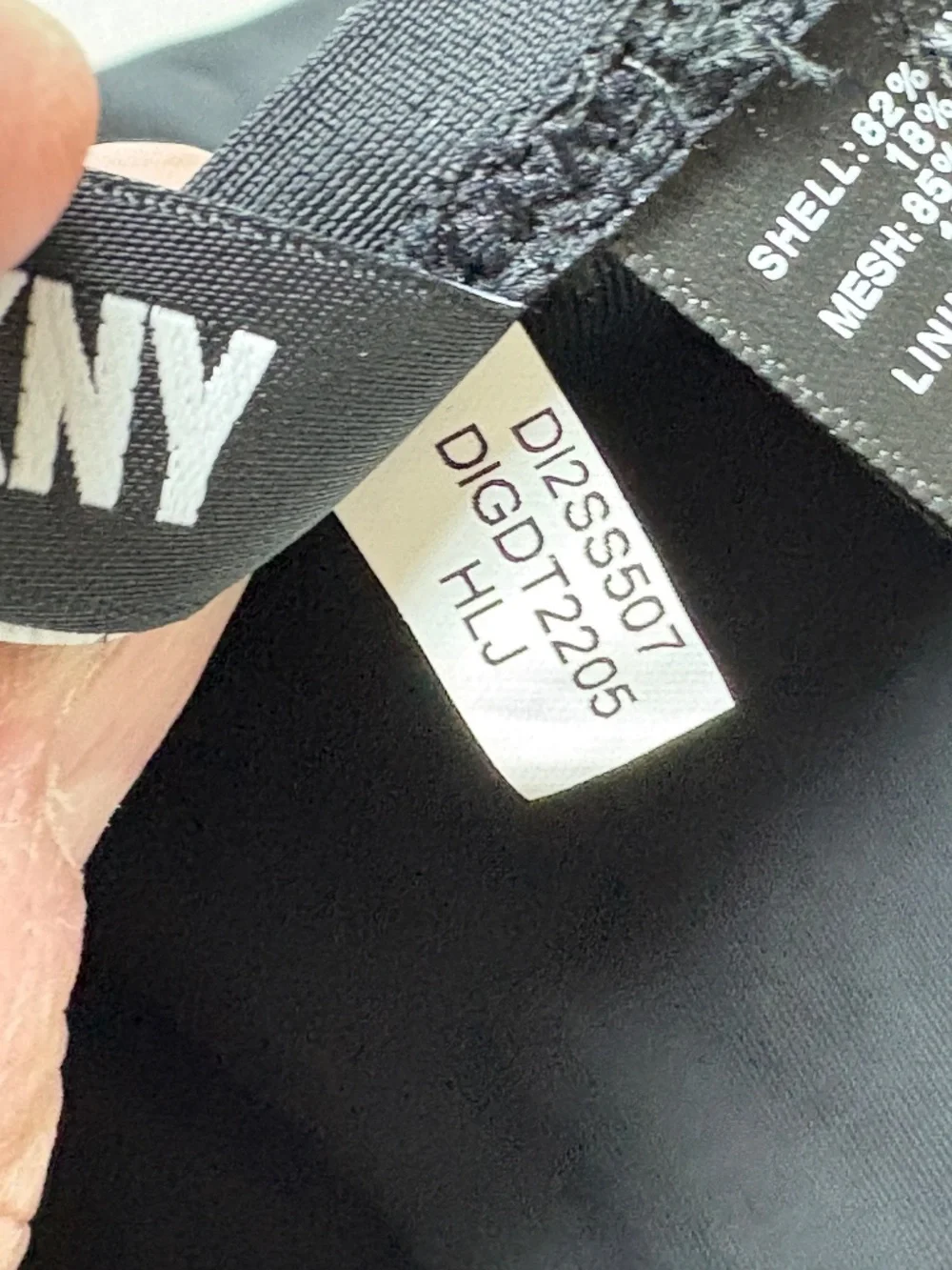 DKNY Black One Piece Halter Swimsuit L Shelf Bra Minimalist Vintage Modest Ruch - Picture 9 of 15